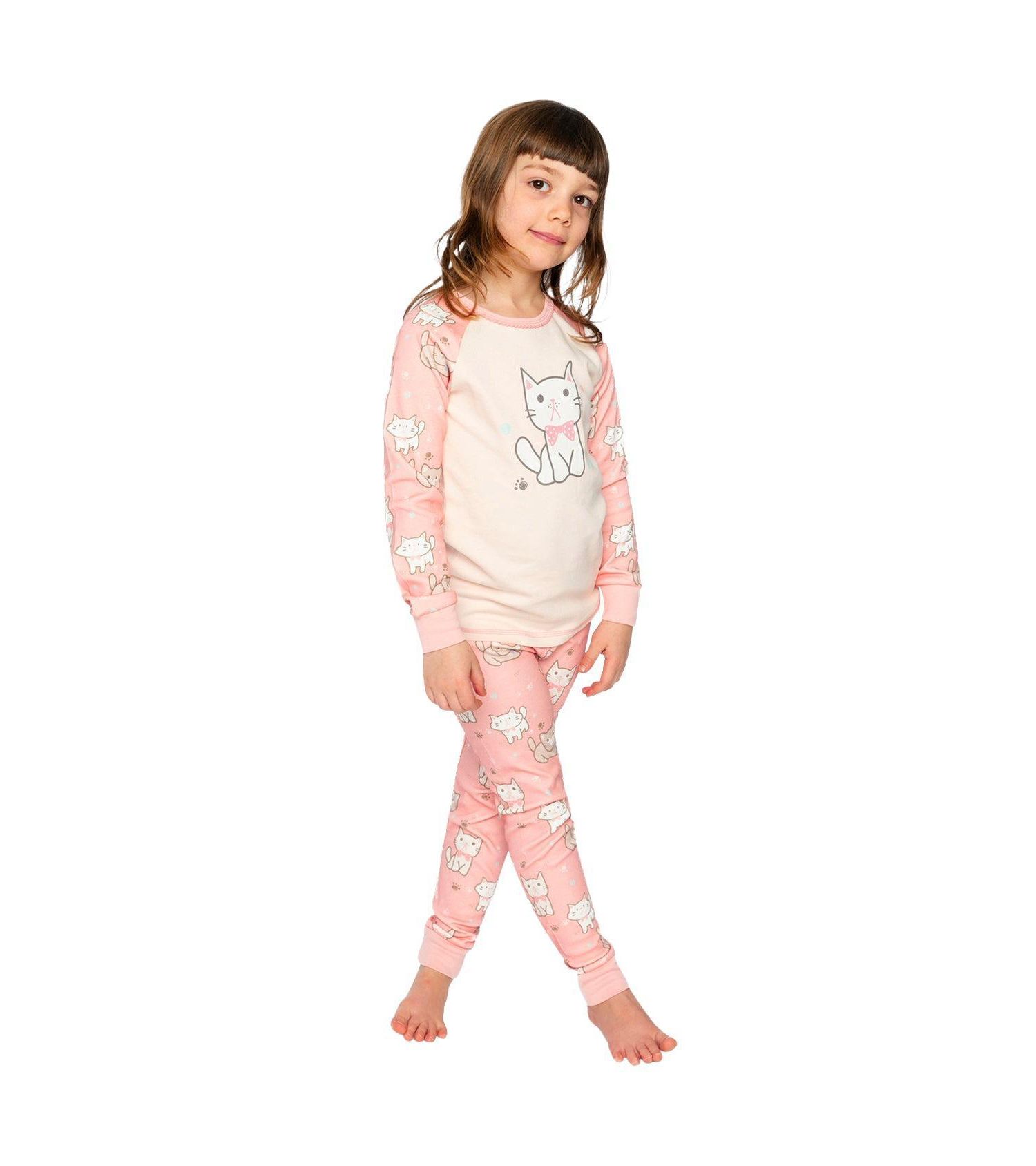 Little and Big Girl (6 - 12) Cotton Two-Piece Pajama Set
