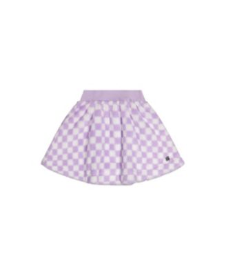 Toddler Girls ( 2 to 5 ) Faux Fur Skirt Lilac Tiles
