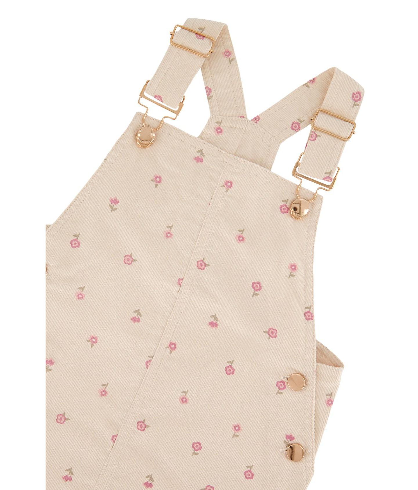 Платье Deux par Deux Corduroy Overall Dress для девочек, цвет: Бежевый с принтом — фото 6