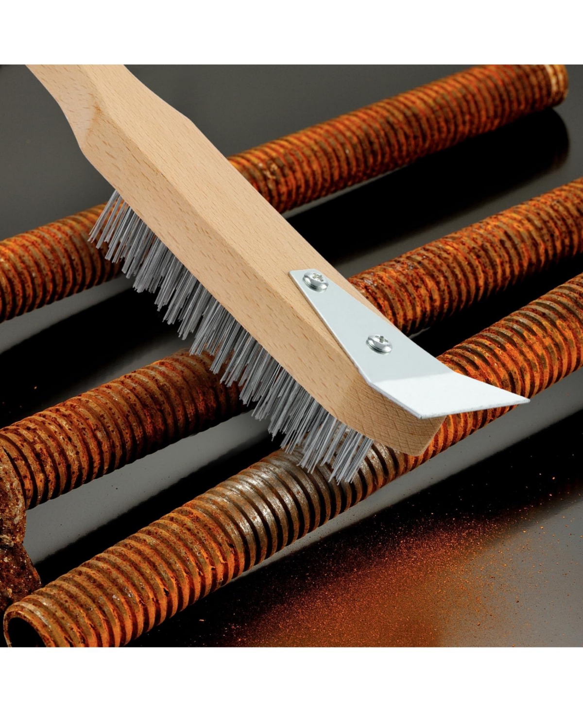 Xdovet Wire Brush Beechwood Handle Rust Remover Welding Slag
