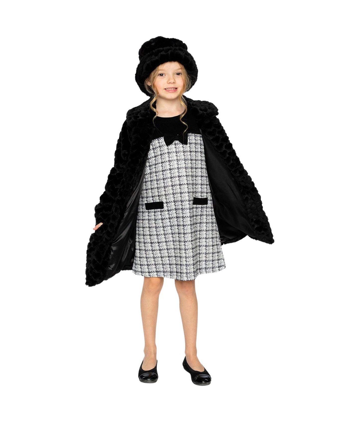 Куртка Deux par Deux (2-3 4-5) Faux Fur Long Coat для девочек-малышей, цвет: Чёрный — фото 4