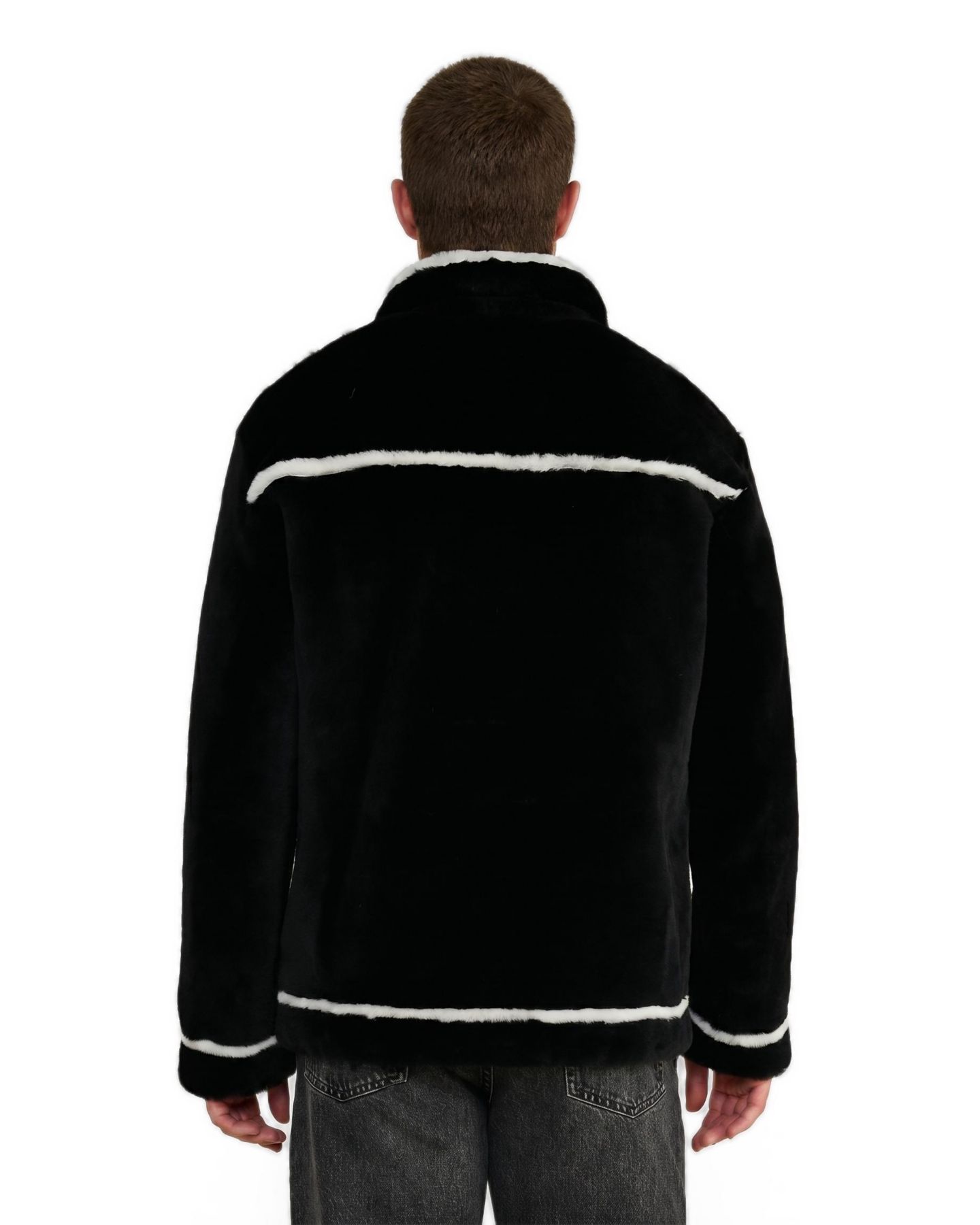Мужская куртка Furniq UK Ashton Shearling, цвет: Чёрный — фото 2