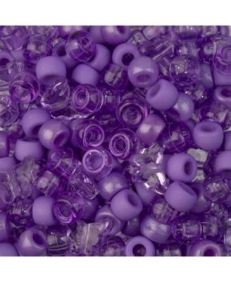 6x9mm Mix Plastic Pony Beads, 120g