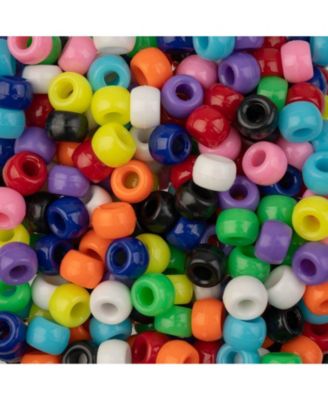 6x9mm Mix Plastic Pony Beads, 120g