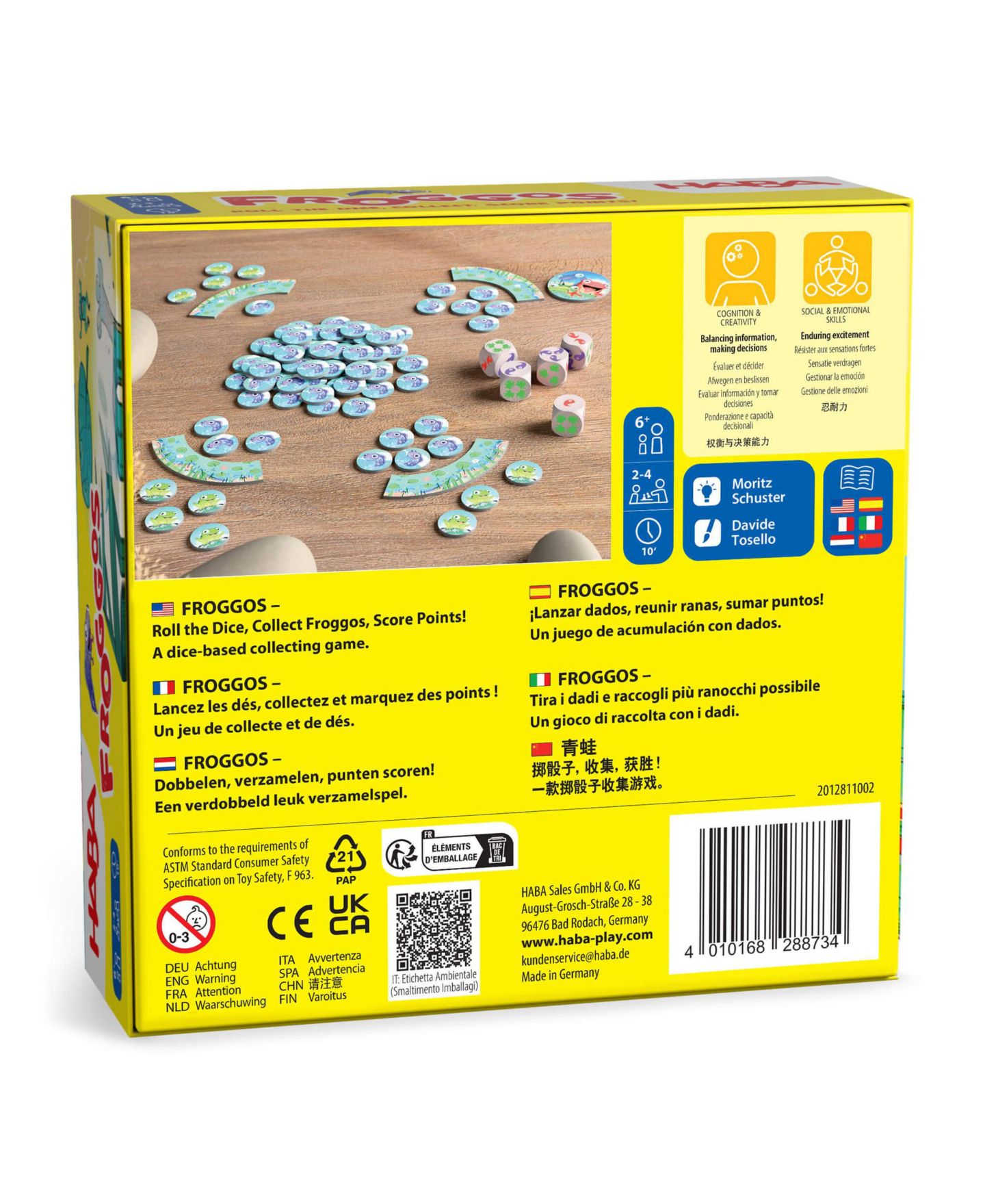 Детские игрушки Haba Froggos 100-Piece Dice Game, Ages 6+, цвет: Жёлтый — фото 7