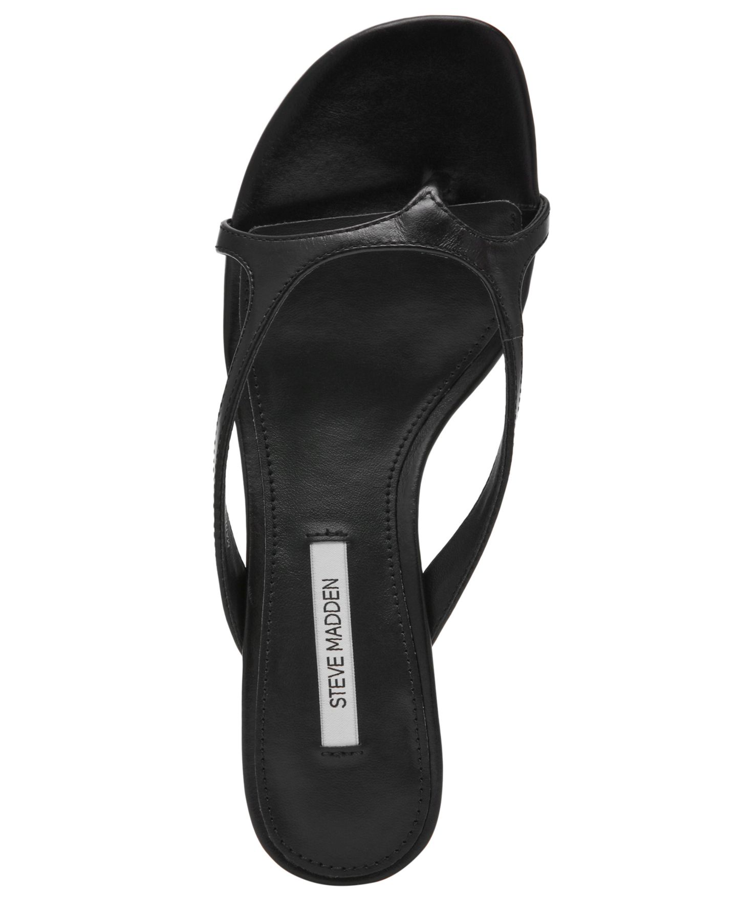 Женские сандалии Steve Madden Brienna Strappy Kitten Heel, цвет: Чёрный кожаный — фото 4