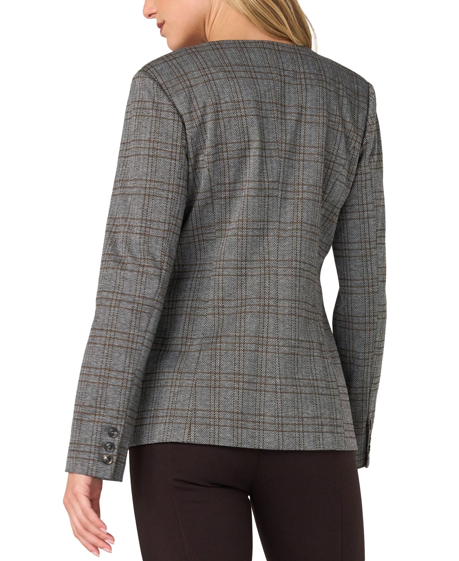 Women's Herringbone-Plaid Field Jacket