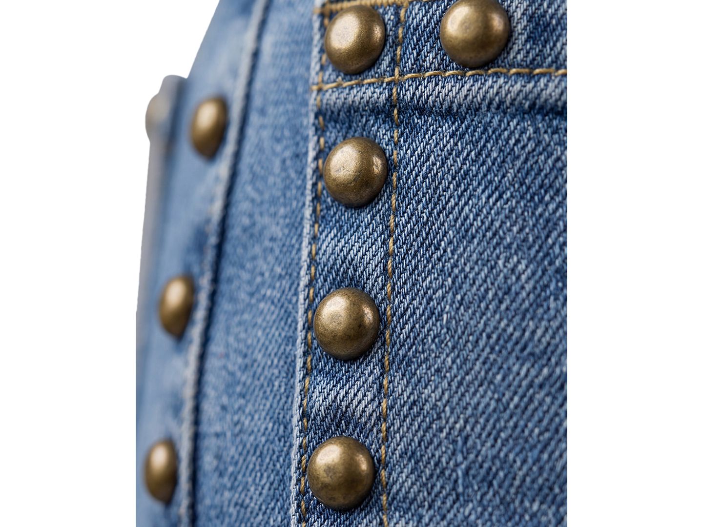 Женские джинсы Liverpool Los Angeles Hannah Flare Studded, цвет: Синий — фото 3