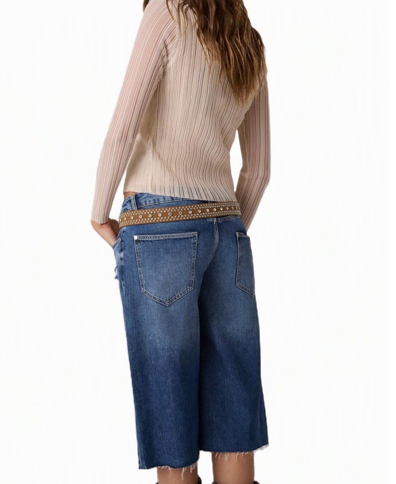 Women's Audrey V-Neck Long-Sleeve Sheer Lurex Cardigan