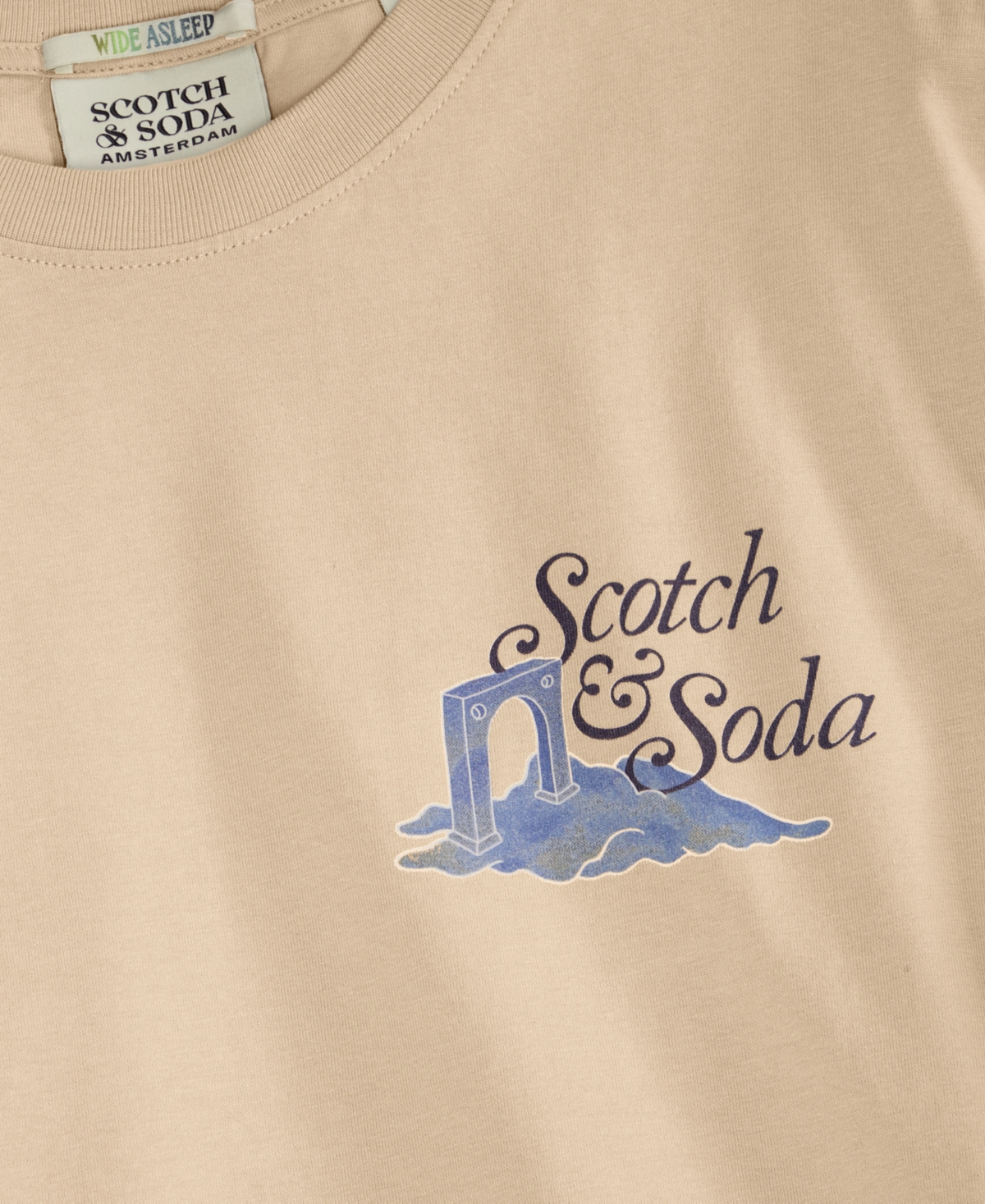 Scotch & Soda Men's Graphic Artwork Crewneck T-Shirt