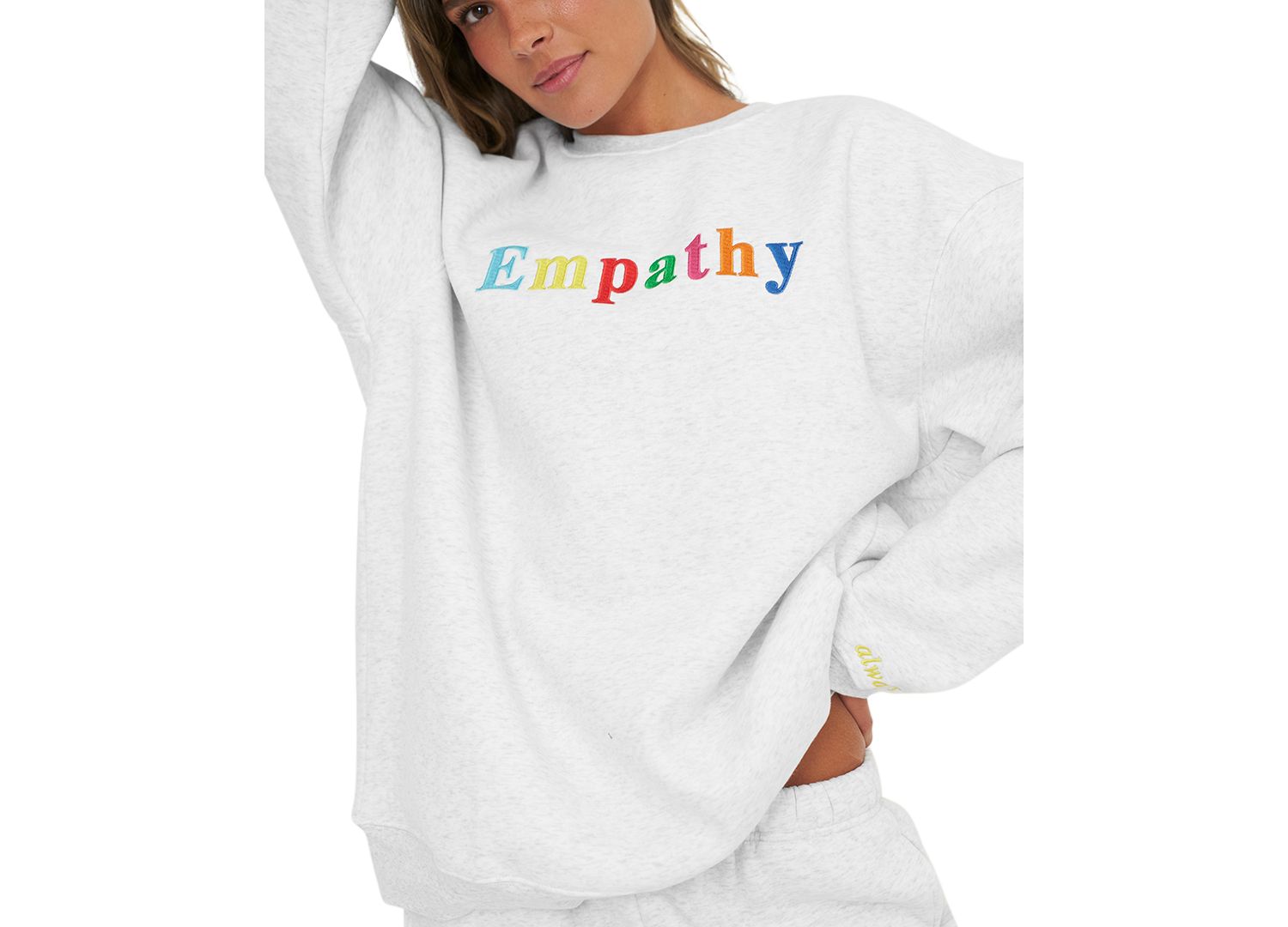 Juniors' Classic Crewneck Oversized Graphic Sweatshirt
