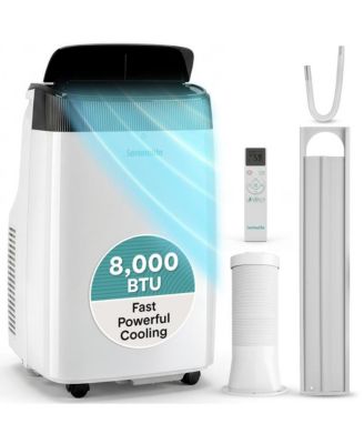 8,000 BTU Portable Air Conditioner with Fan, Dehumidifier, Remote and Window Installation Kit