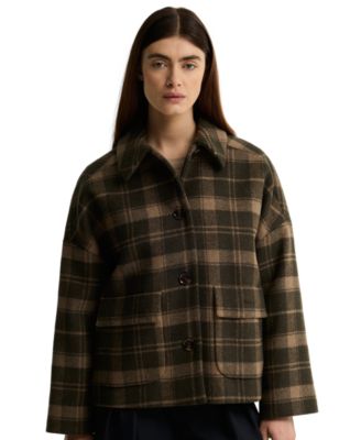 Women's Myla Check Wool-Blend Lined Coat