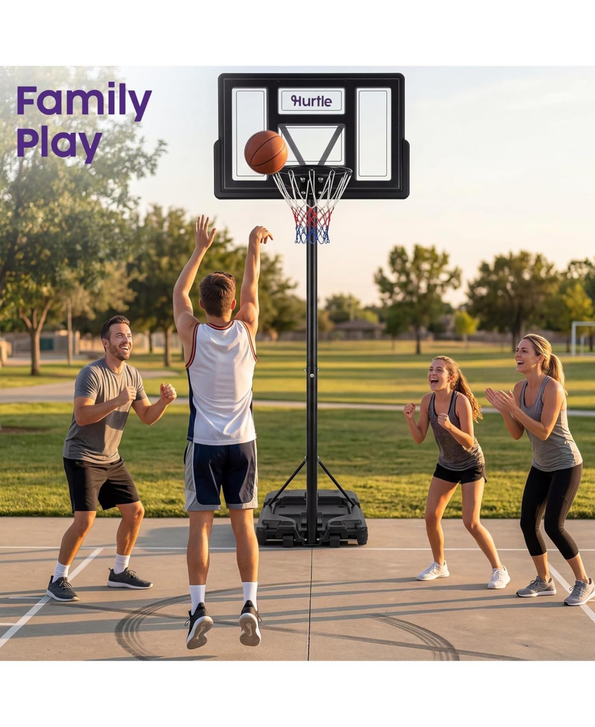 Hurtle Kids Portable Basketball Hoop