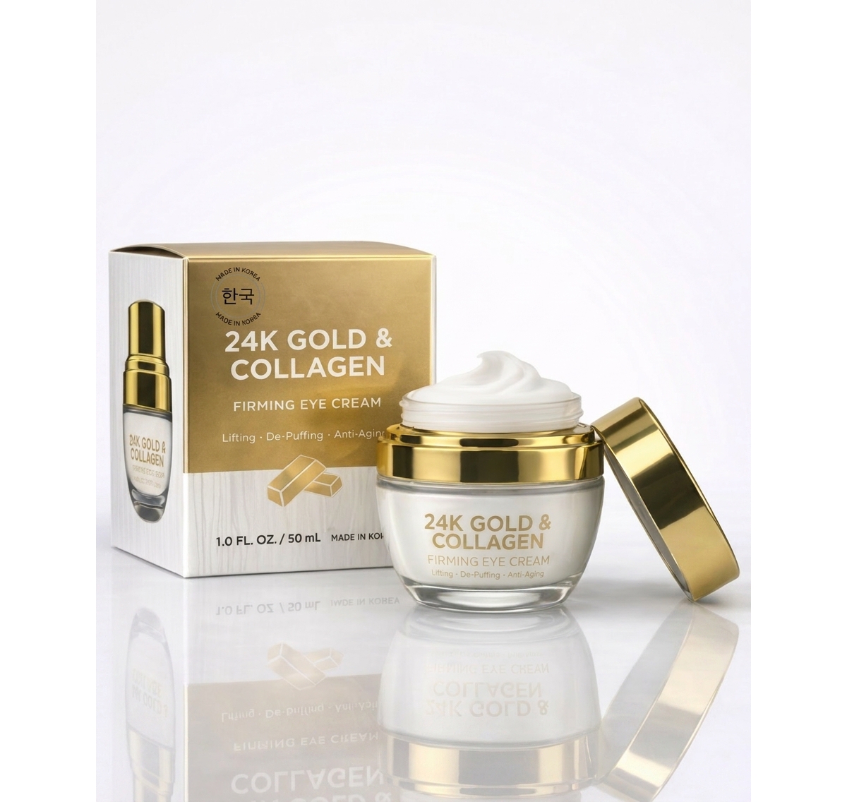 Lovery 24K Gold and Collagen Firming Eye Cream - Luxury Korean Skincare Lifting and Anti-Aging Eye Treatment