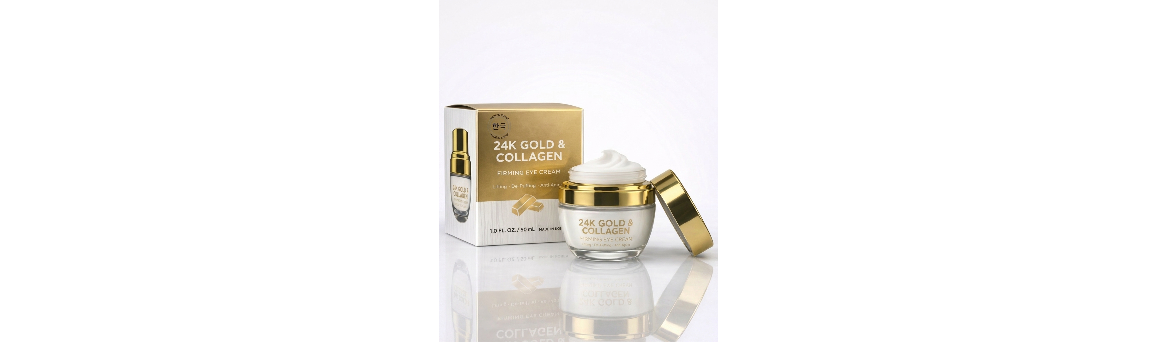 Lovery 24K Gold and Collagen Firming Eye Cream - Luxury Korean Skincare Lifting and Anti-Aging Eye Treatment