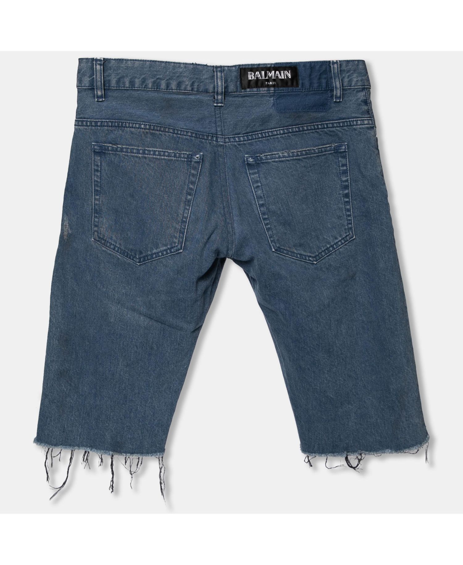 Men's Distressed Denim Frayed Edged Shorts