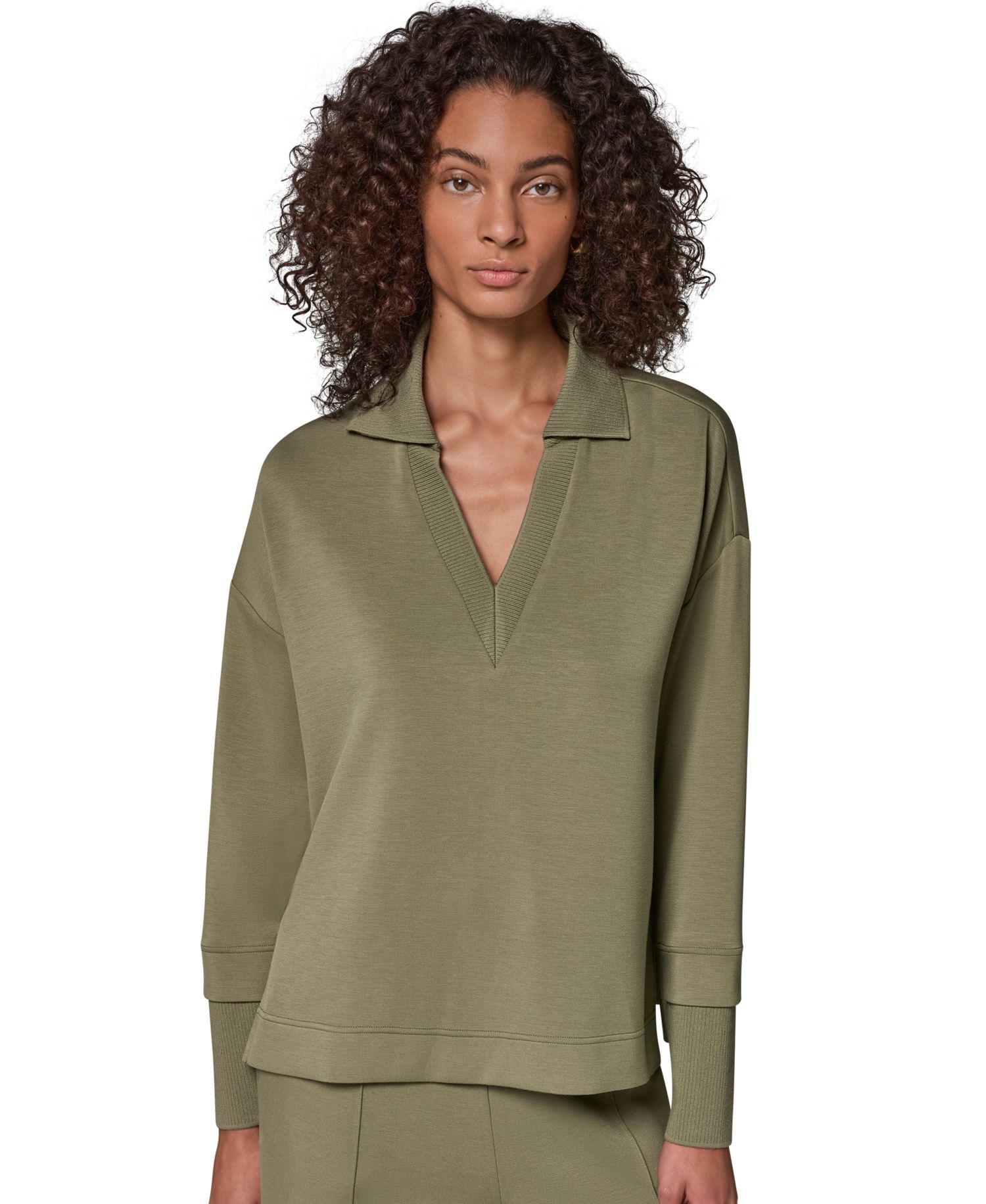 Women's Jet Setter Long-Sleeve V-Neck Tunic Top