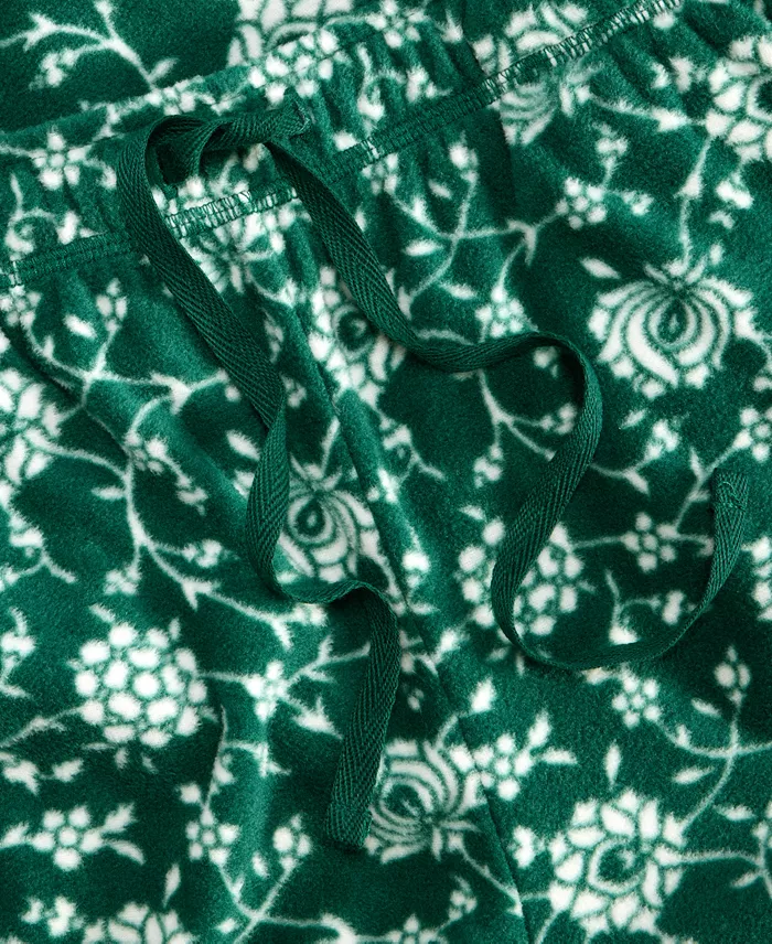 Women's Printed Fleece Pajama Pants - thumbnail 8