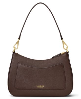 Lauren Ralph Lauren Danni Crosshatch Leather Small Shoulder Bag