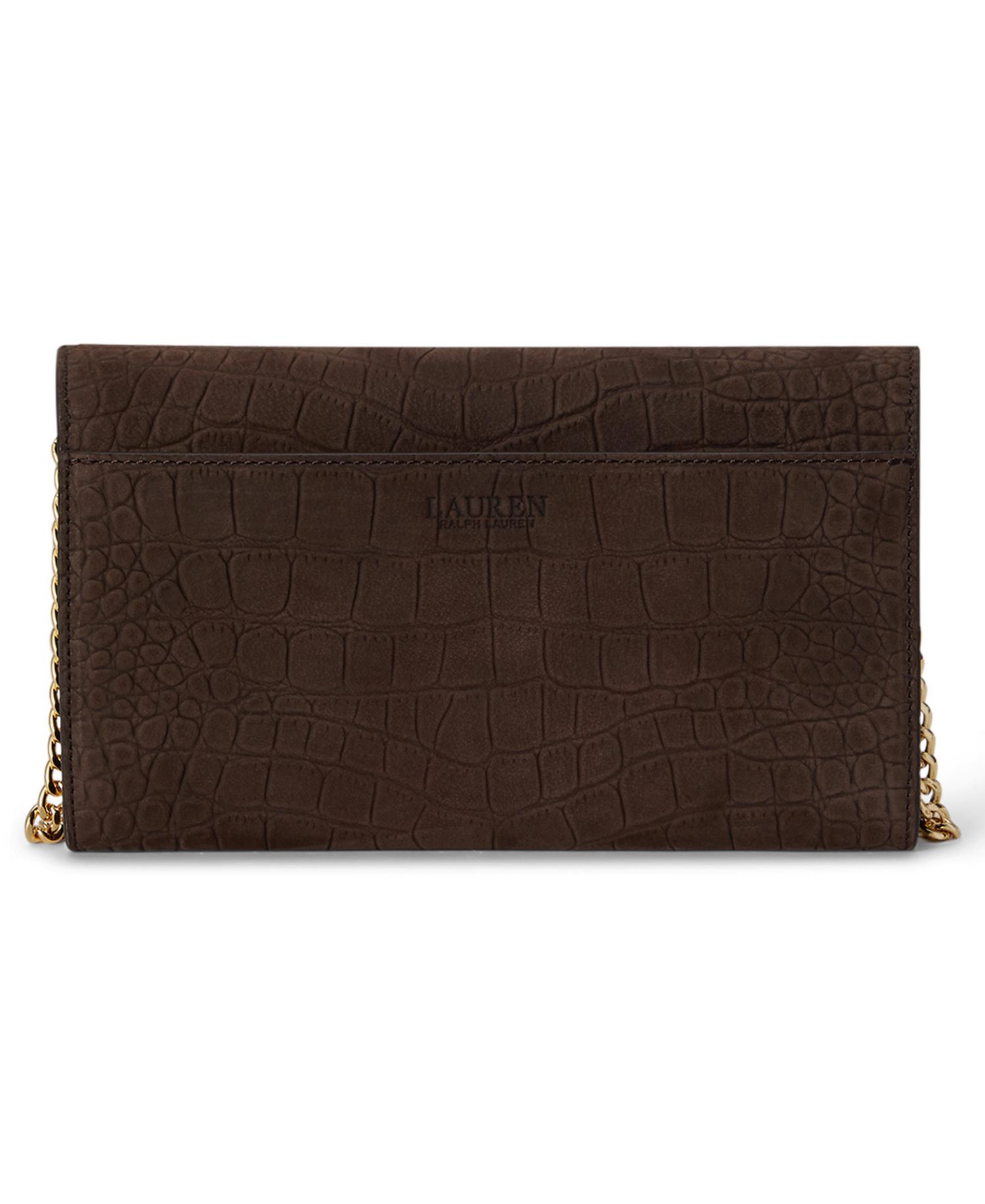 Crocodile-Embossed Medium Adair II Leather Crossbody Wallet