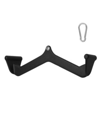 LAT Pulldown V-Bar Attachment Rubber-Coated Cable Machine Tricep Bar