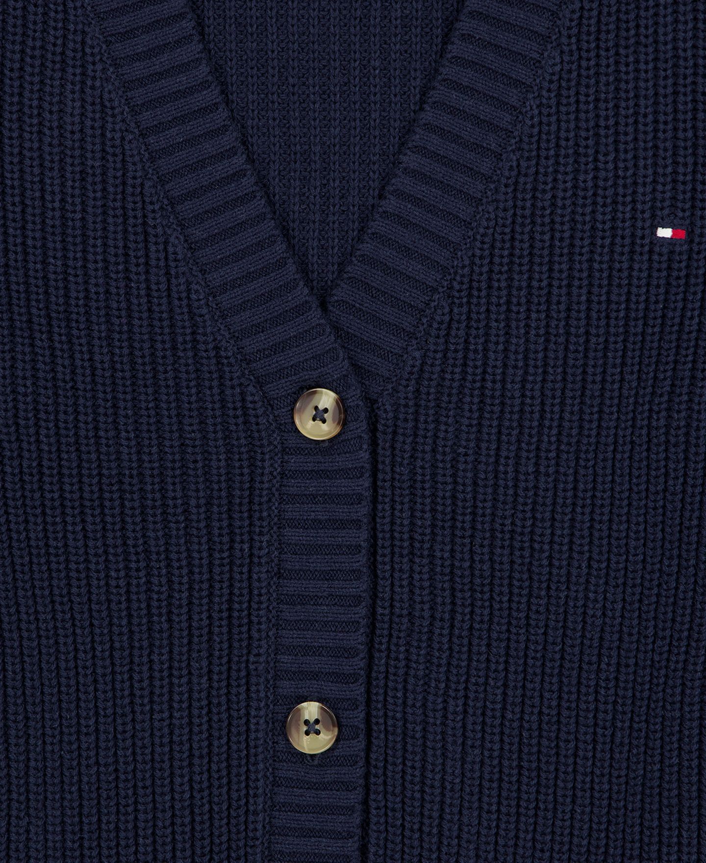 Кардиган Tommy Hilfiger Shaker Rib Cardigan Sweater для девочек, цвет: Натуральный — фото 7