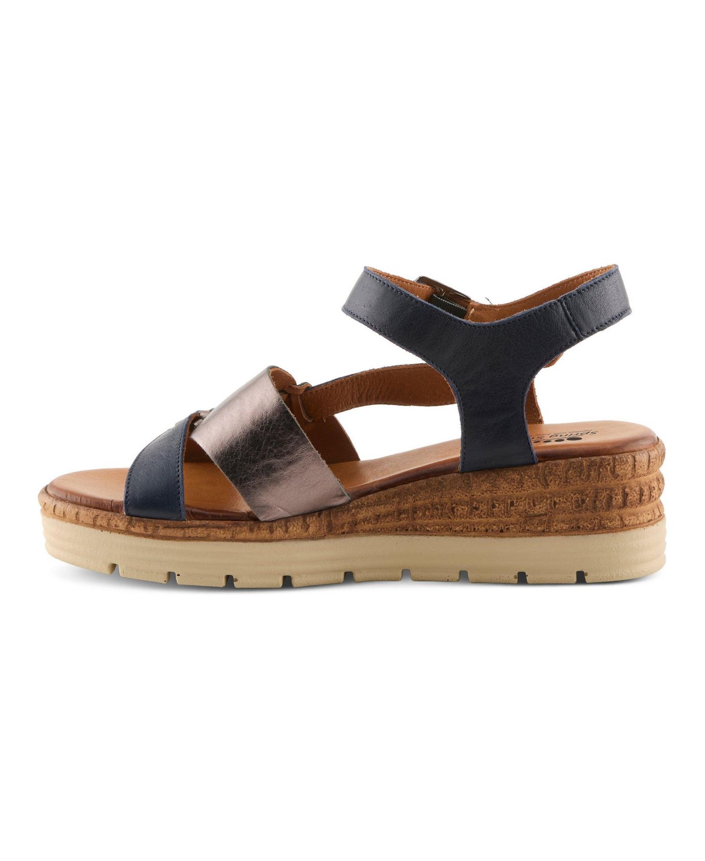 Женские сандалии Spring Step Kirra Wedge Sandal with Adjustable Strap, цвет: Тёмно-синий разноцветный — фото 2