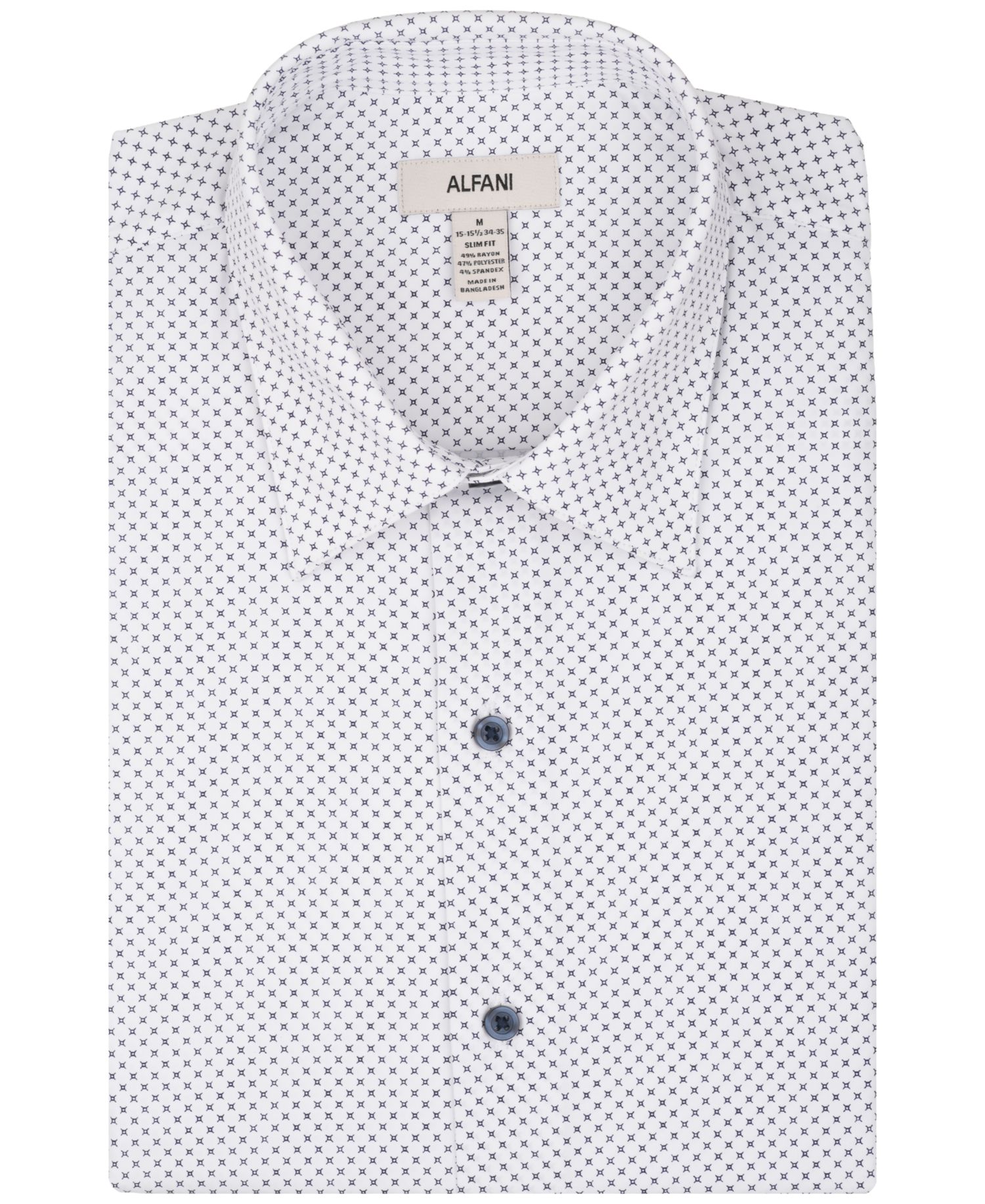 Men's Slim-Fit Dot Pattern Dress Shirt