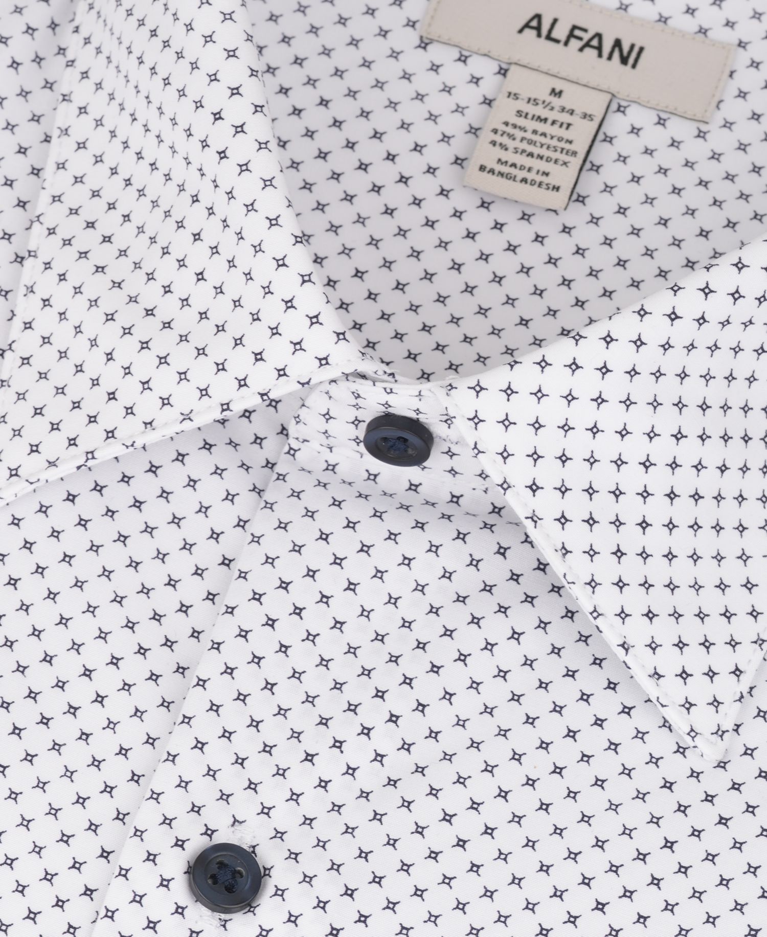 Men's Slim-Fit Dot Pattern Dress Shirt