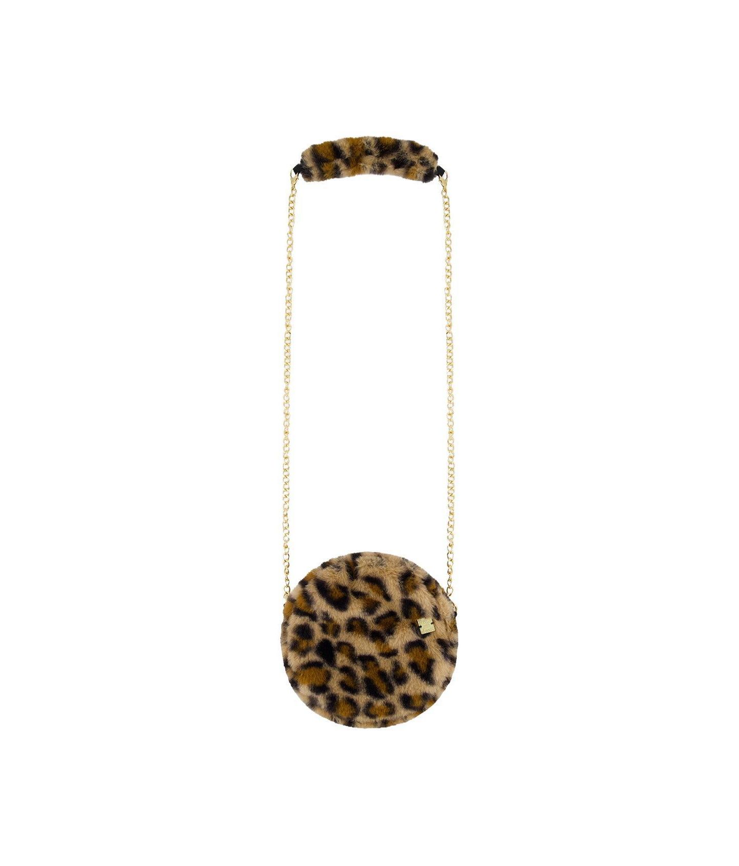 Сумка Deux par Deux Faux Fur Shoulder Leopard Print для девочек, цвет: Коричневый / Леопардовый — фото 1