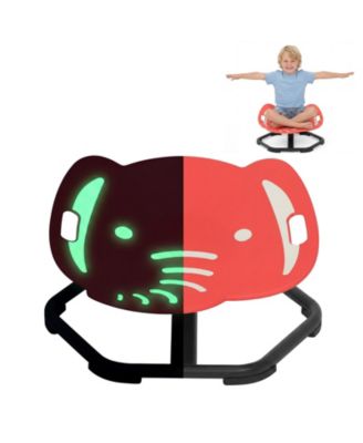 Fluorescent Elephant Sensory Spinning Chair with Handle, 360 degree Quiet Swivel for Autism, ADHD, SPD, Anti-Slip Base, Vestibular Toy