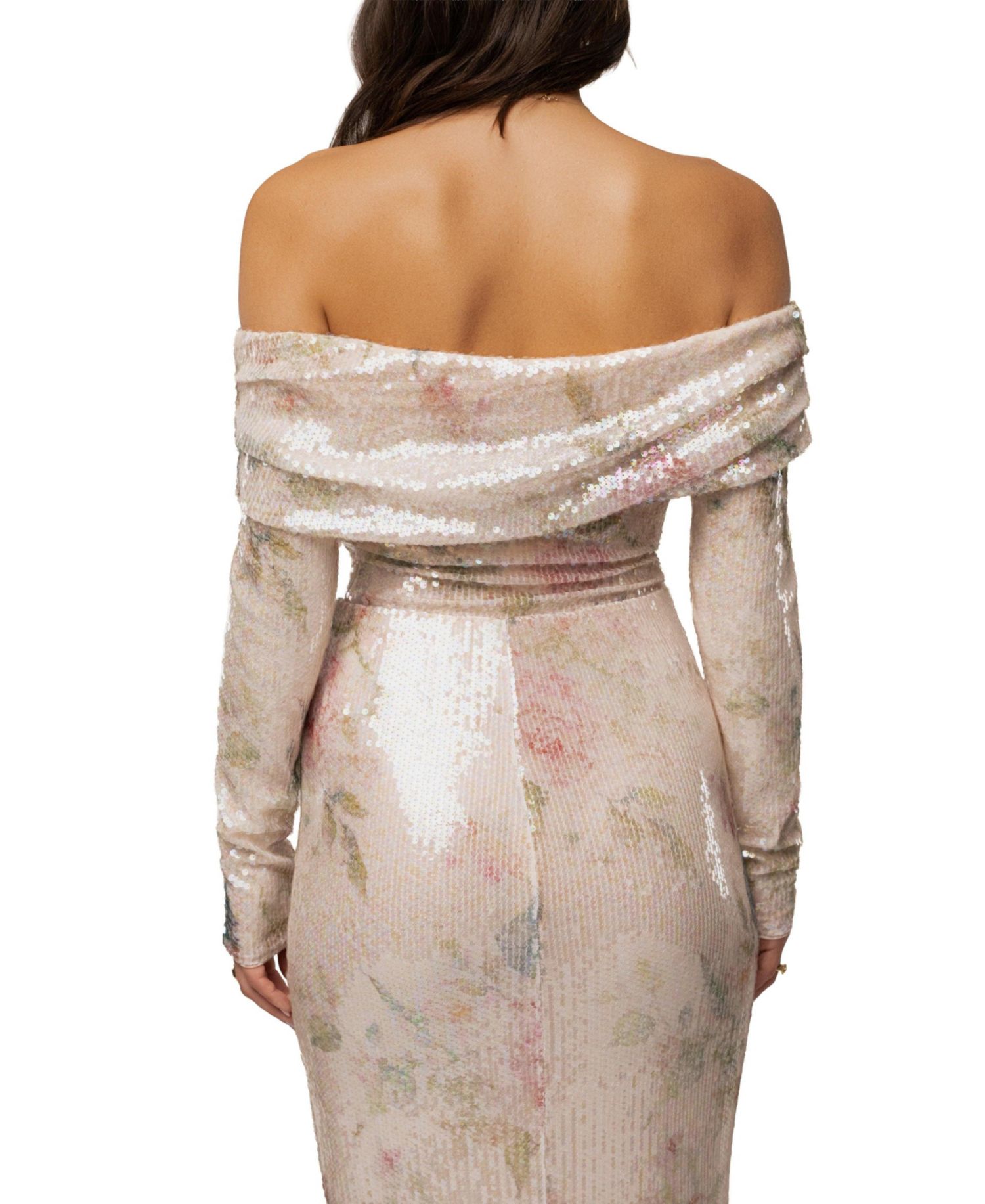 Women's Villa Nights Off-the-Shoulder Long-Sleeve Floral Bodysuit