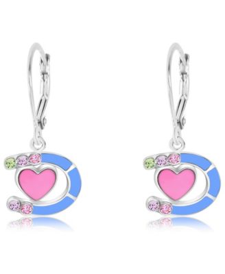 Kids Heart Horseshoe Hypoallergenic Earrings for Girls with Leverbacks
