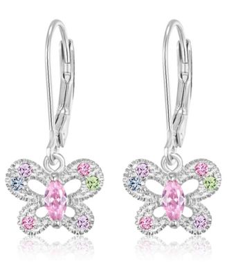 Kids Butterfly Hypoallergenic Earrings for Girls with Leverbacks