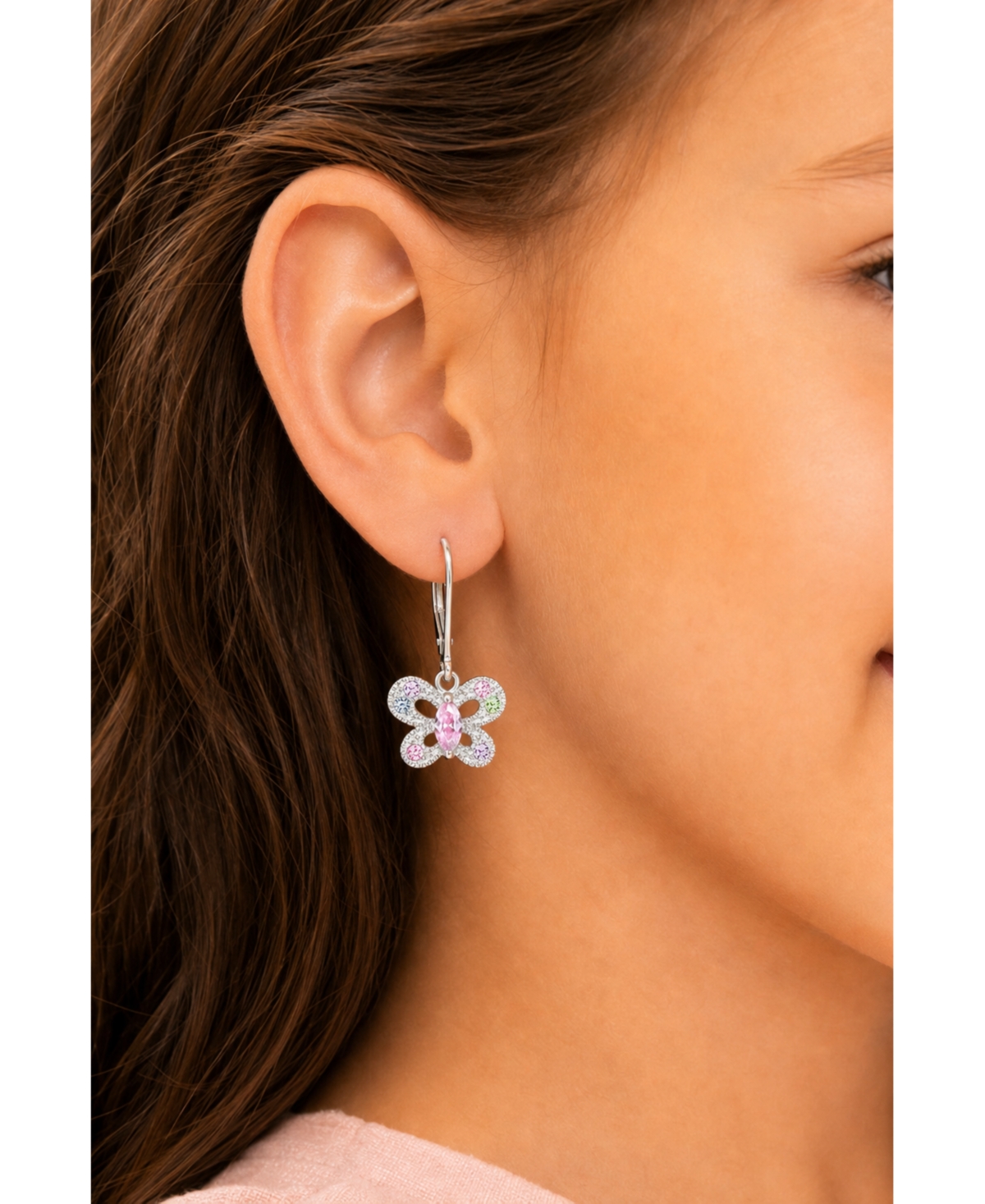 Chanteur Kids Butterfly Hypoallergenic Earrings for Girls with Leverbacks