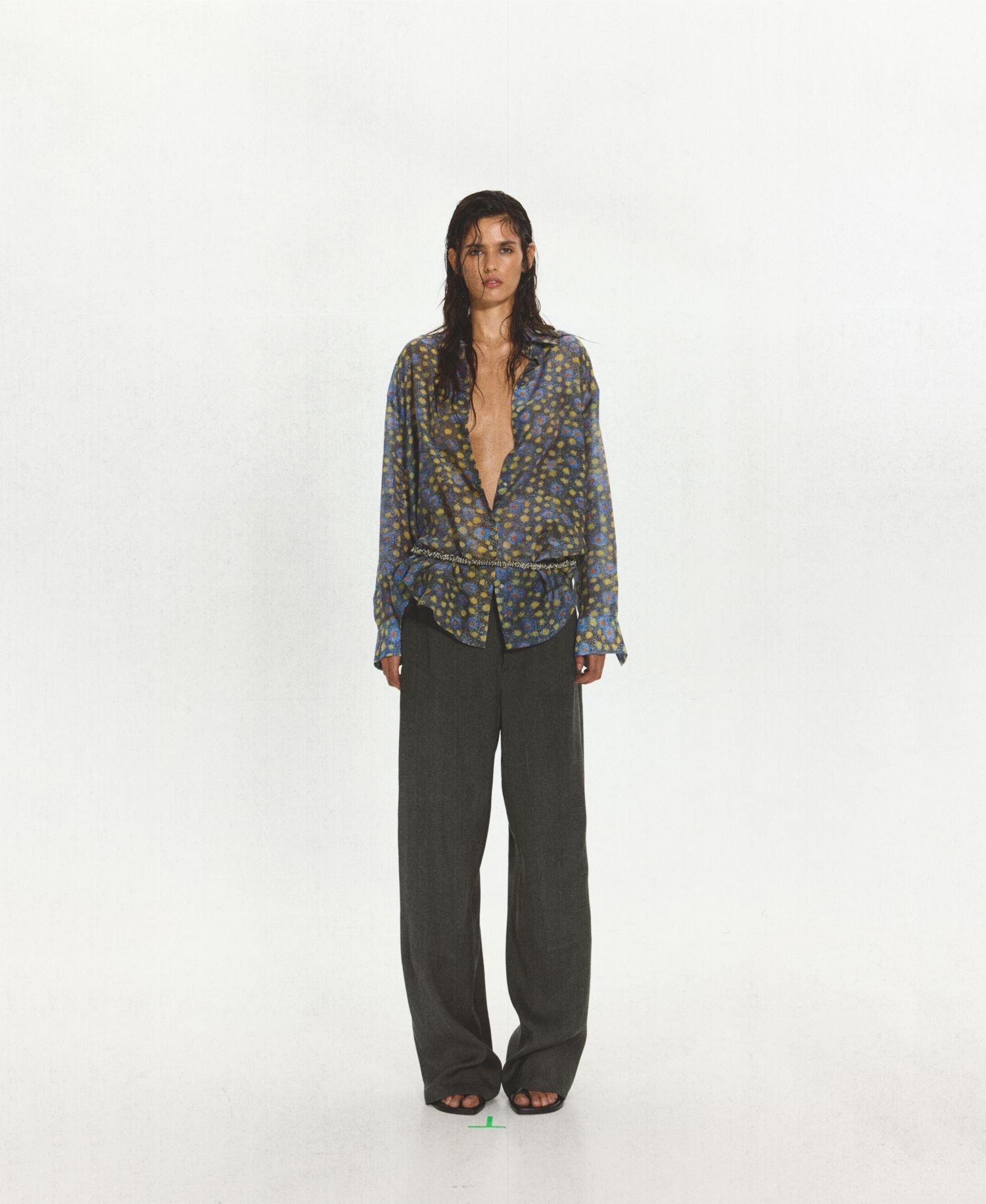 Women's Stitching Details Straight Suit Pants