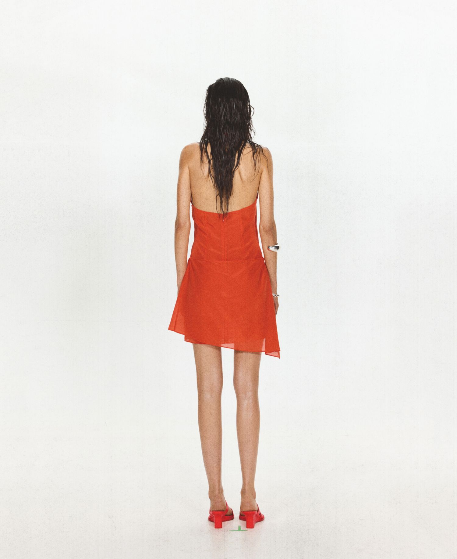Women's Halter Bows Silk Overlay Dress