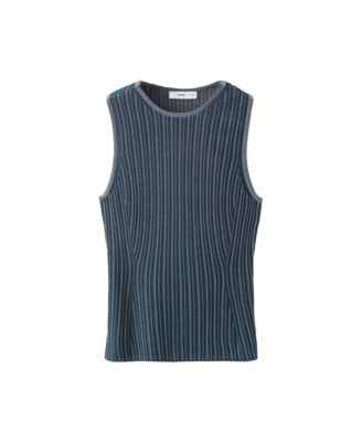 Women's Ribbed Open-Back Sleeveless Tank Top