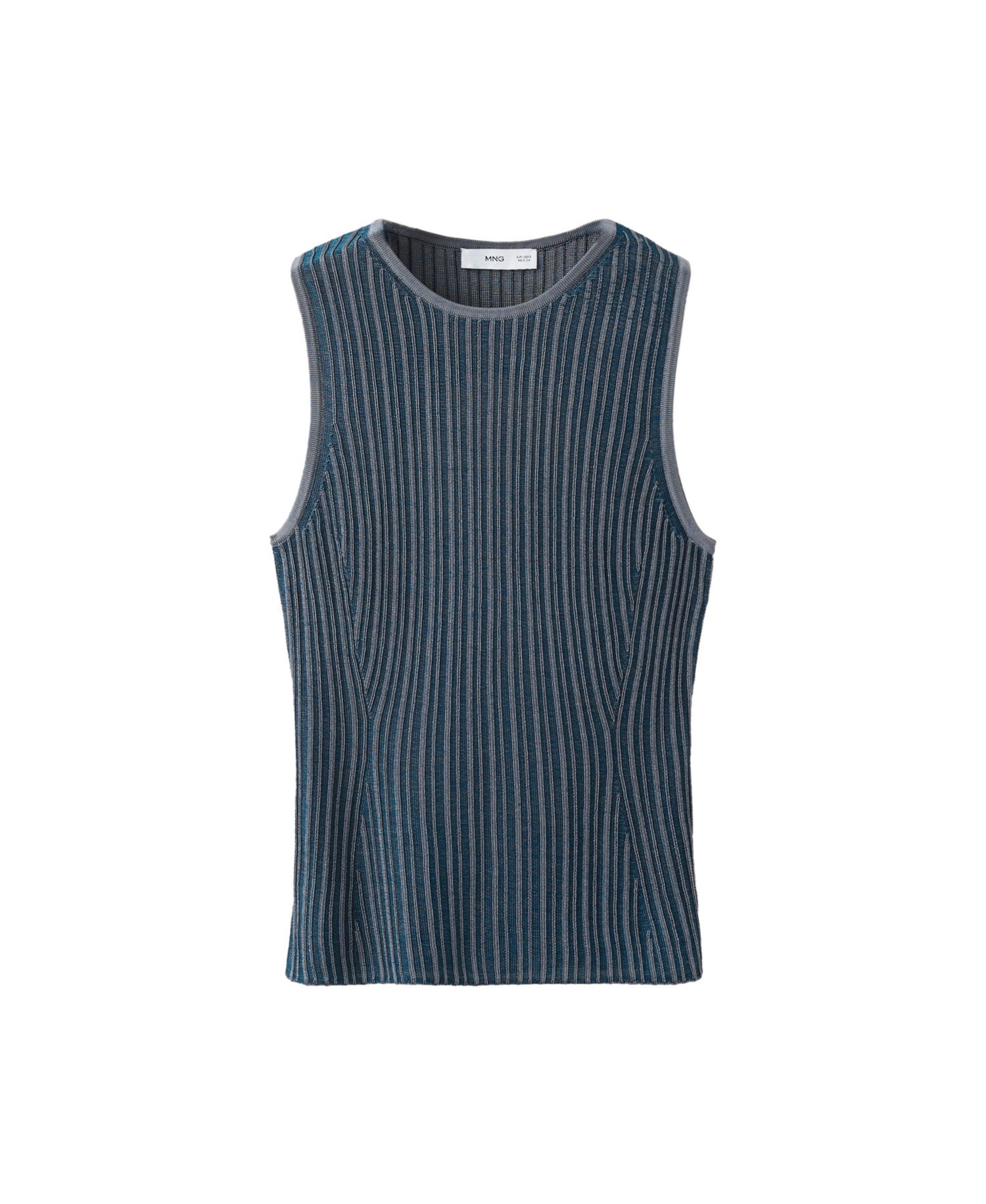 Women's Ribbed Open-Back Sleeveless Tank Top