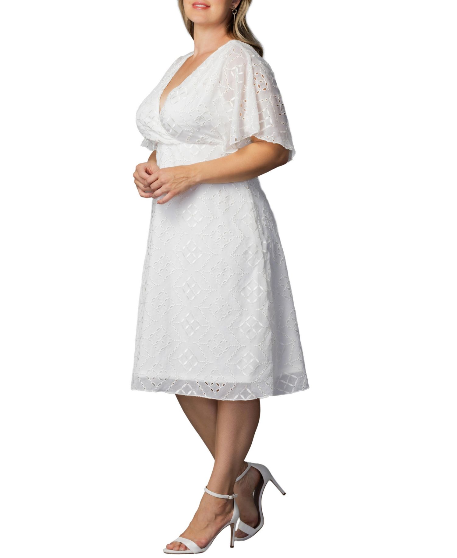 Plus Size Heavenly A-Line Midi Lace Dress