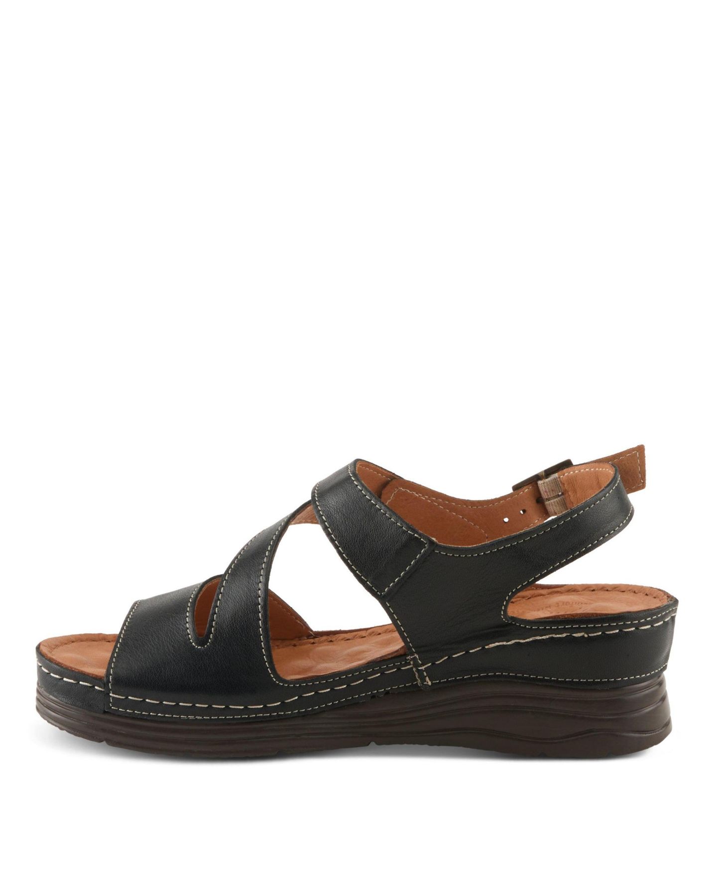 Женские сандалии Spring Step Griggs Wedge with Adjustable Rubber Strap, цвет: Чёрный — фото 2
