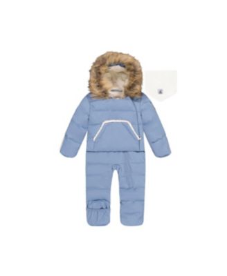 Baby Boy ( 3M to 24 M ) Snug One Piece Snowsuit Adapted for Car Seats