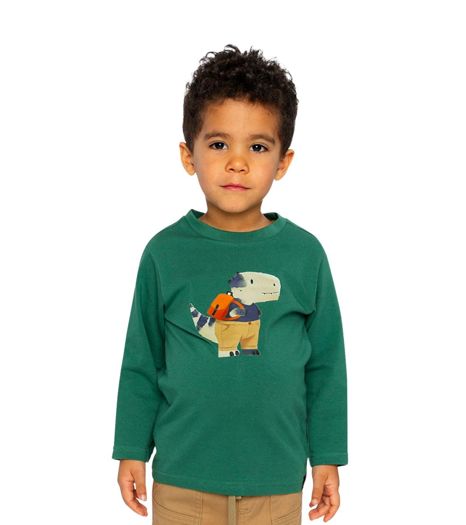 Little Boys 6-8 Long Sleeve Organic Cotton T-Shirt