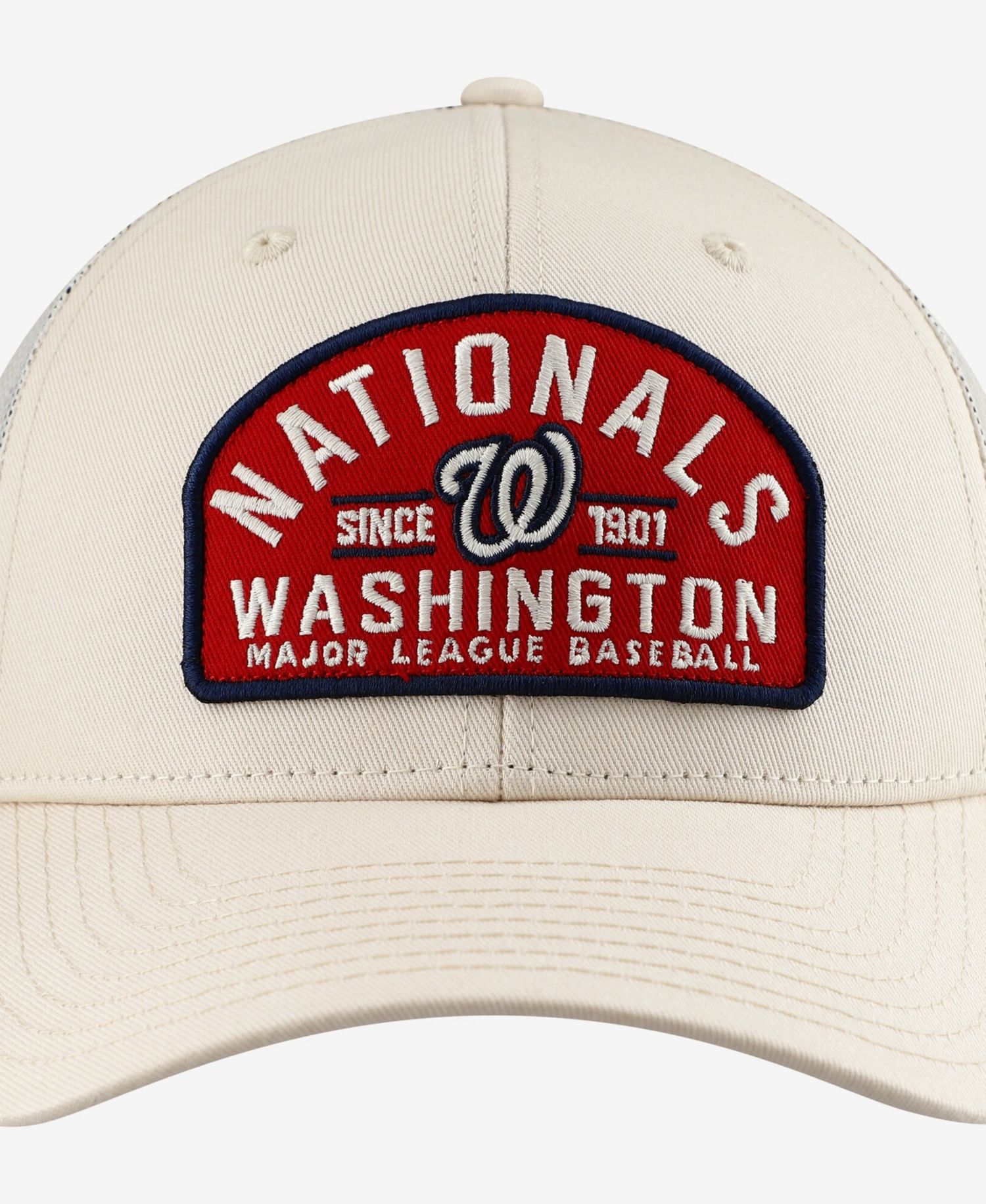 Men's Cream Washington Nationals Leland Adjustable Trucker Hat