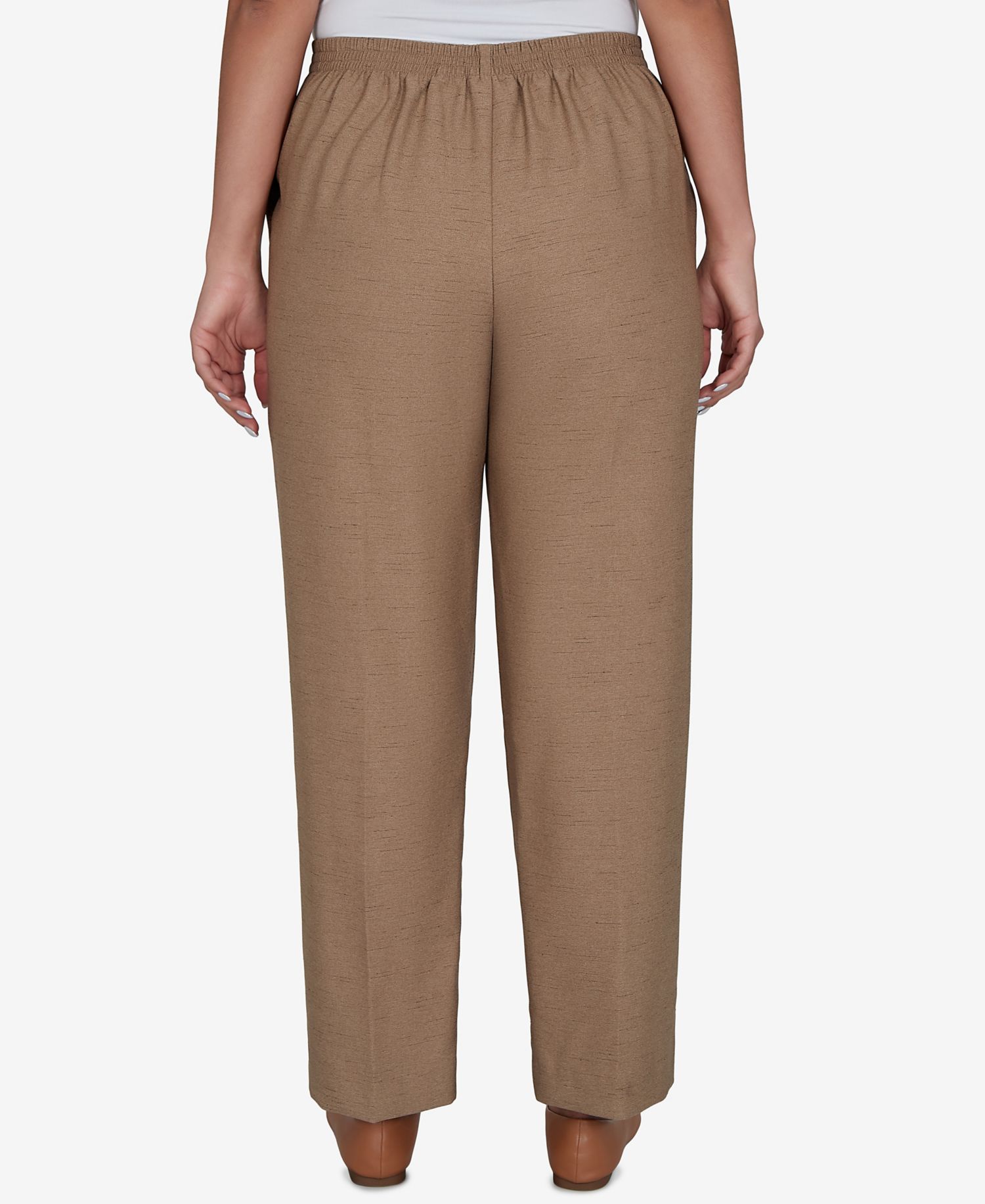 Petite Union Square Straight-Leg Pull-On Pants