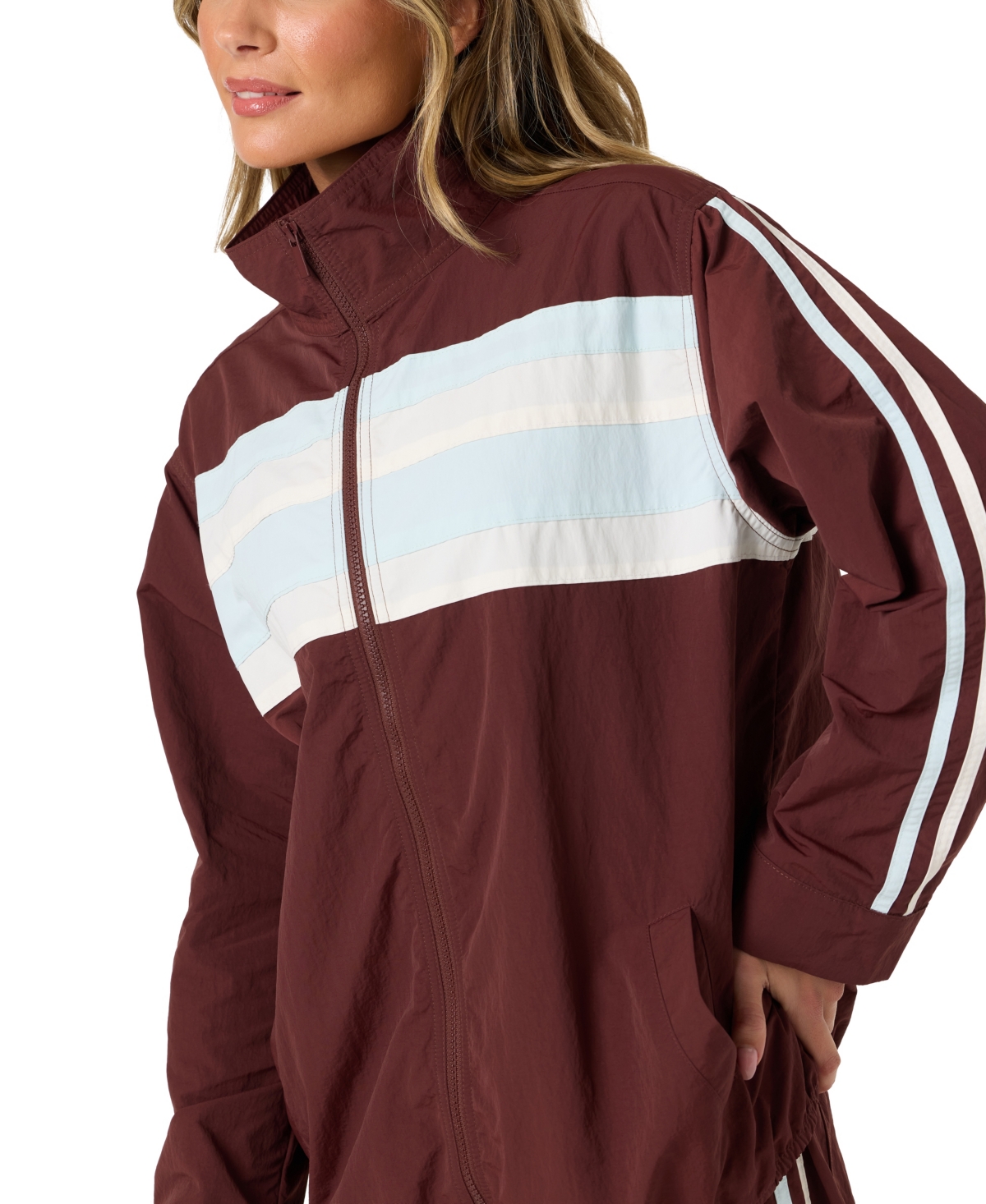O'Neill Women's Blaine Colorblock Mock Neck Zip-Front Jacket