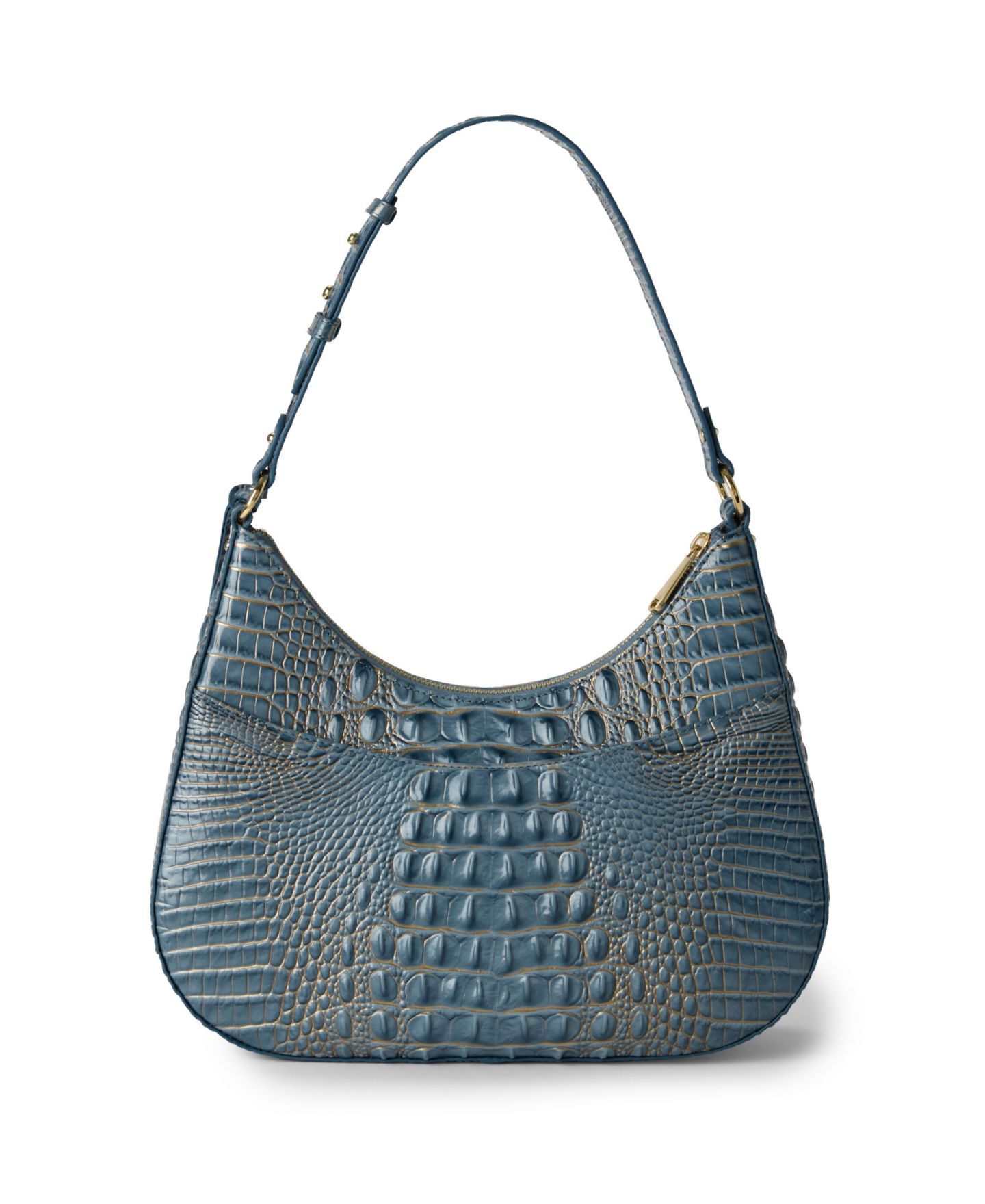 Женская сумка Brahmin Stephie Melbourne Medium Leather Shoulder, цвет: Винтажный индиго — фото 2