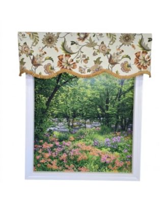 Tanzibar Ruffled Provance Window Valance Cotton Lined Rod Pocket