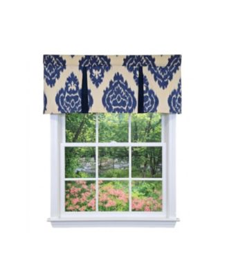 Flame Pleated Window Valance 100% Cotton Rod Pocket
